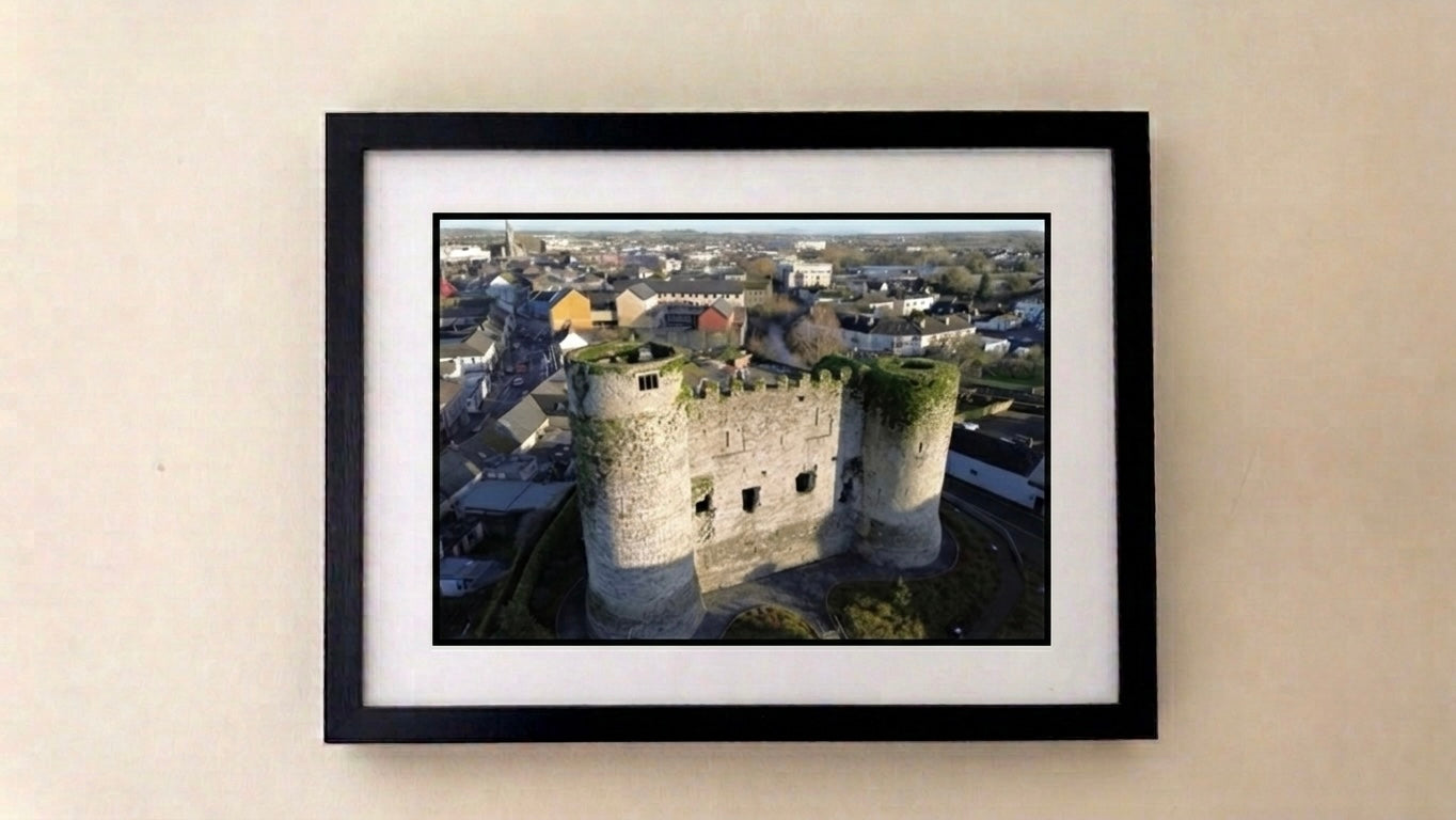 Carlow Castle - Premium Framed Drone Print