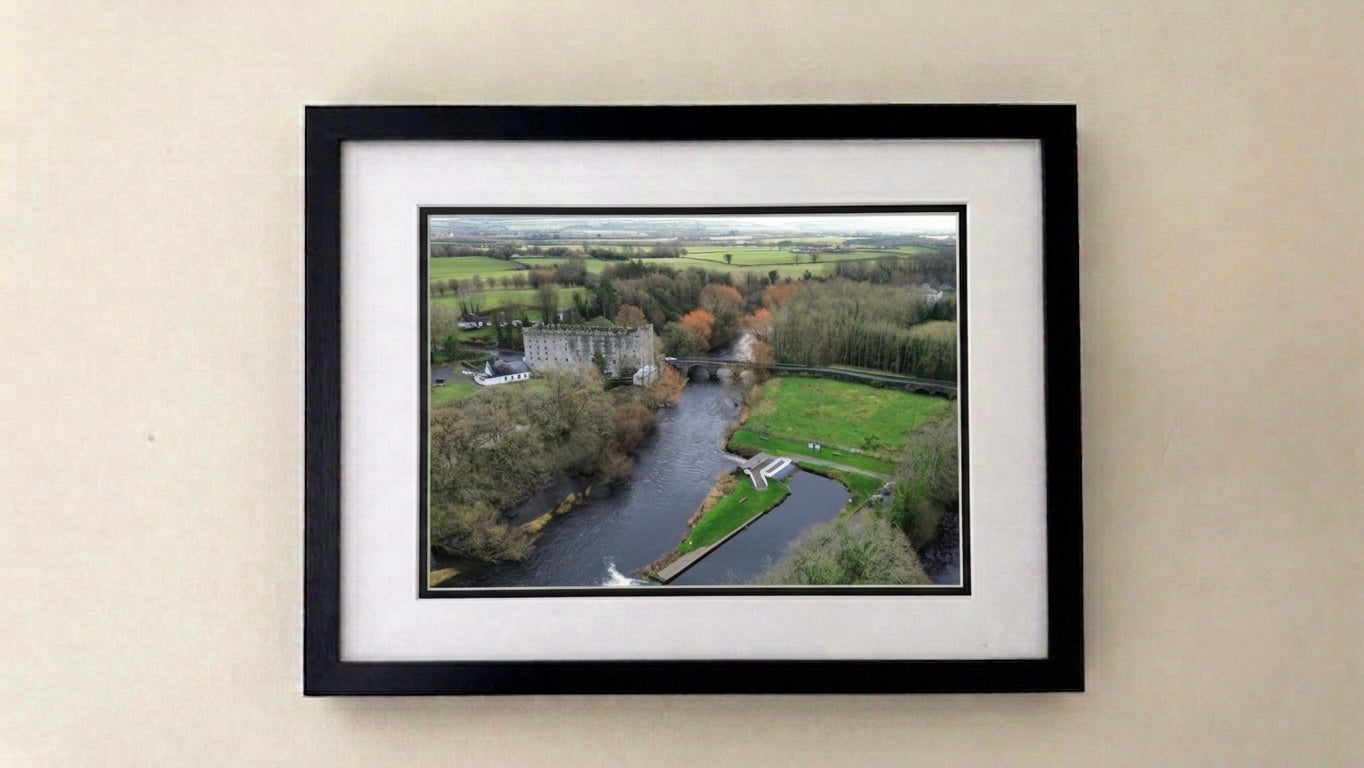 Milford Weir - Premium Framed Drone Print