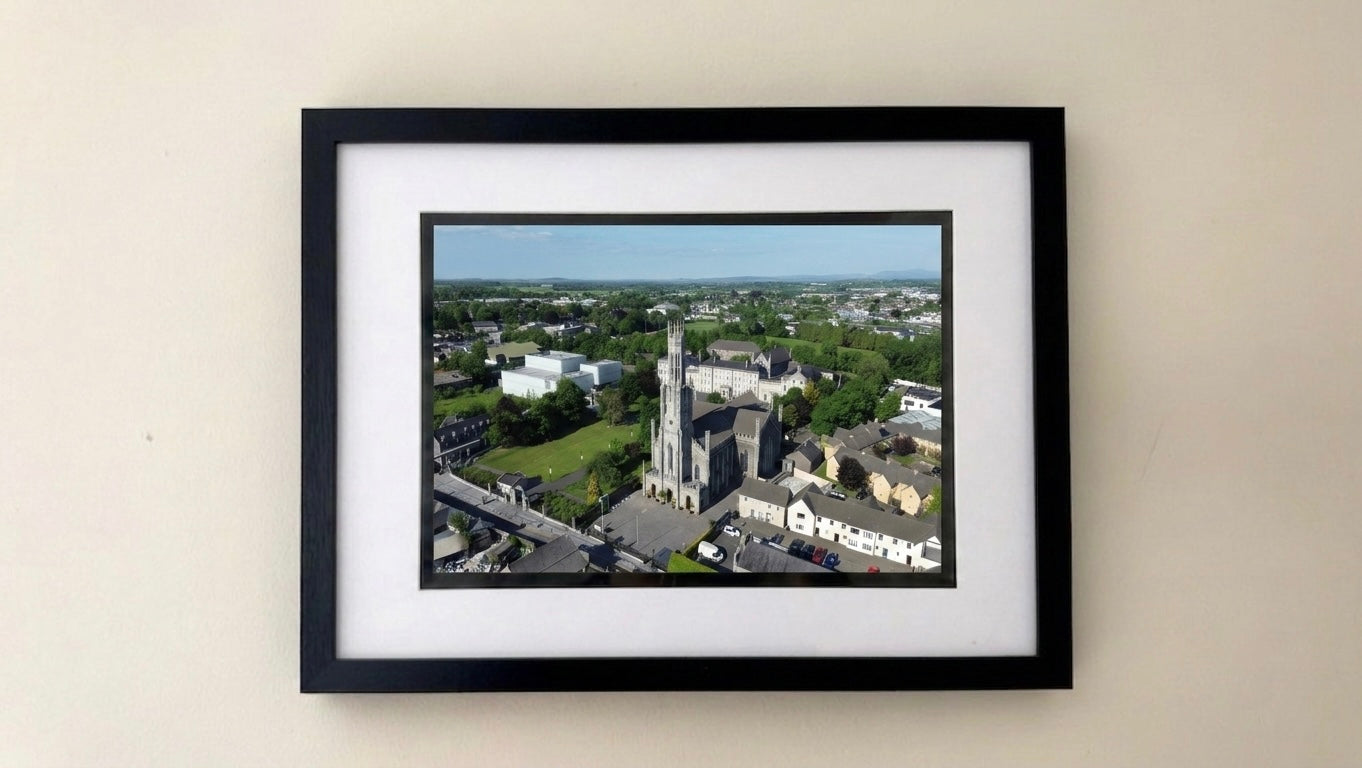 Carlow Cathedral 2.0 - Premium Framed Drone Print.