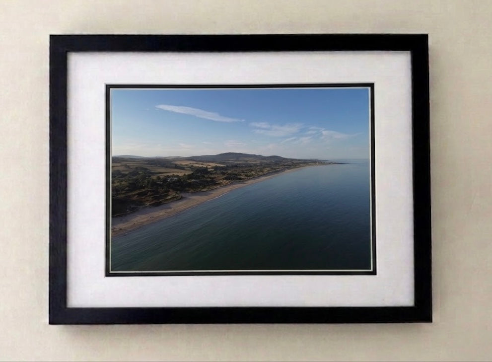 Brittas Bay - Premium Framed Drone Print