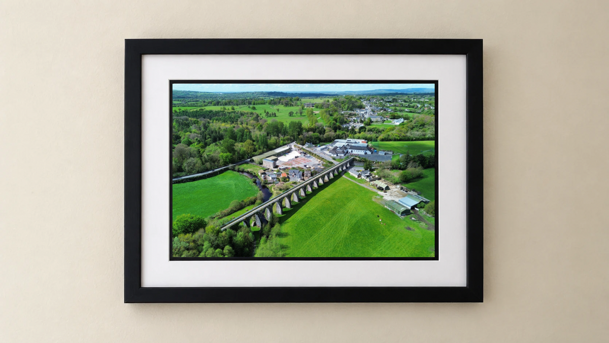 Borris Viaduct 1.0 - Premium Framed Drone Print