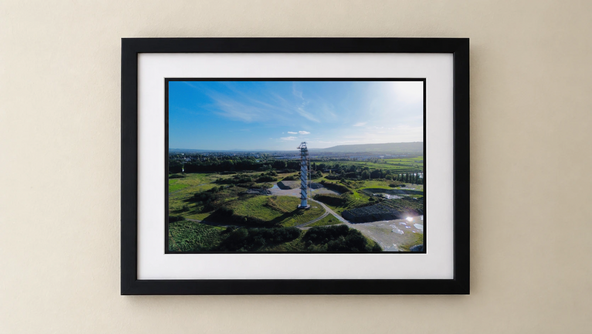 Carlow Sugar Factory - Premium Framed Drone Print.